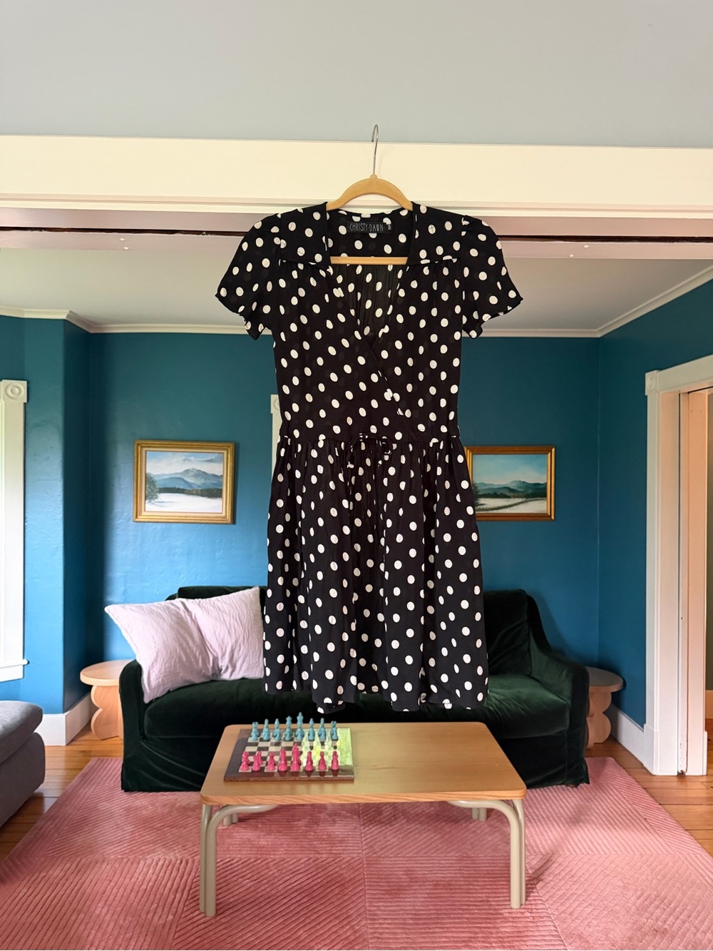 Christy Dawn mini Dawn dress Black Polka Dot XS/S